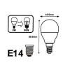 Ampoule LED E14 6W 220V G45 Dimmable - Blanc Froid 6000K - 8000K - SILUMEN