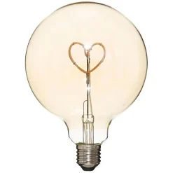 Ampoule LED Filament Coeur G125 Globe Ambré - SILUMEN - E27 - 2W - Intérieur