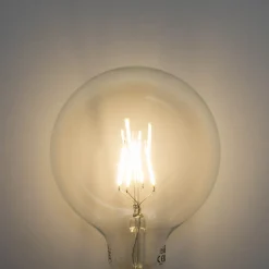 Ampoule LED filament spirale E27 dimmable 3 niveaux G125 4W 450lm 3000K