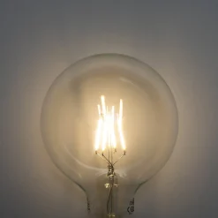 Ampoule LED filament spirale E27 dimmable 3 niveaux G125 4W 450lm 3000K