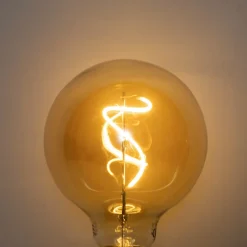 Ampoule LED filament spirale E27 dimmable G95 4W 270lm 2700K