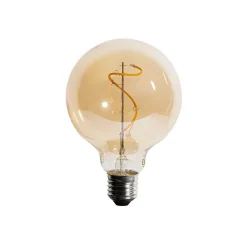 Ampoule LED filament spirale E27 dimmable G95 4W 270lm 2700K