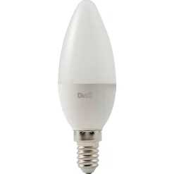 Ampoule LED flamme E14 470lm 4.2W = 40W Ø3.5cm Diall blanc neutre