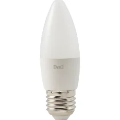 Ampoule LED flamme E27 250lm 2.2W = 25W Ø3.5cm Diall blanc chaud