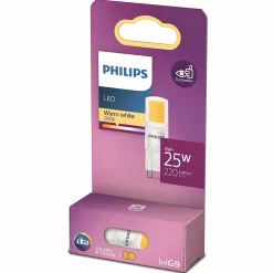 Ampoule LED G9 capsule 220lm 2W = 25W IP20 blanc chaud Philips