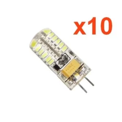Ampoule LED G4 12V 3W SMD2835 24LED 360 degrés (Pack de 10) - Blanc Froid 6000K - 8000K - SILAMP