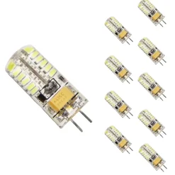 Ampoule LED G4 12V 3W SMD2835 24LED 360 degrés (Pack de 10) - Blanc Chaud 2300K - 3500K - SILAMP