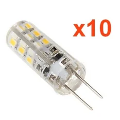 Ampoule LED G4 2W 12V SMD2835 24LED 360 degrés (Pack de 10) - Blanc Froid 6000K - 8000K - SILAMP