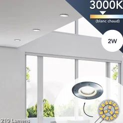 Ampoule LED galet Ø24cm 9x24MM G4 210lm 2W Tibelec