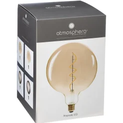 Ampoule LED Globe ambrée - filament torsadé E27 D20 cm - Atmosphera