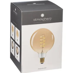 Ampoule LED Globe ambrée - filament torsadé E27 D13 cm - Atmosphera