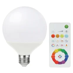 Ampoule LED globe E27 806lm 9W = 60W Ø10cm Diall RVB et blanc chaud aux nuance blanc froid