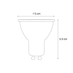 Ampoule LED GU10 à intensité variable 50 mm nid d'abeille 6W 400LM 3000K