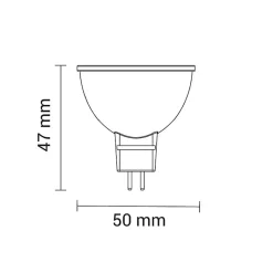 Ampoule LED GU5.3 / MR16 12V 7W 110 degrés - Blanc Chaud 2300K - 3500K - SILAMP