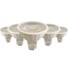 Ampoule LED GU5.3 / MR16 12V 8W SMD 80 degrés (Pack de 5) - Blanc Neutre 4000K - 5500K - SILAMP