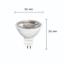 Ampoule LED GU5.3 / MR16 12V 8W SMD 80 degrés (Pack de 5) - Blanc Neutre 4000K - 5500K - SILAMP