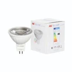 Ampoule LED GU5.3 / MR16 12V 8W SMD 80 degrés (Pack de 10) - Blanc Chaud 2300K - 3500K - SILAMP