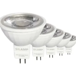 Ampoule LED GU5.3 / MR16 12V 8W SMD 80 - SILUMEN - Blanc Neutre 4200k - 5500k - Réflecteur - Spot