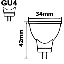 Ampoule LED GU4 / MR11 4W 12V - Blanc Froid 6000K - 8000K - SILUMEN