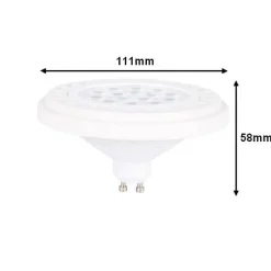 Ampoule LED GU10 AR111 15W 30 degrés - Blanc Neutre 4000K - 5500K - SILAMP