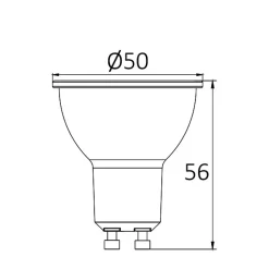 Ampoule LED GU10 Braytron 6.5W 3000K 630 Lumens