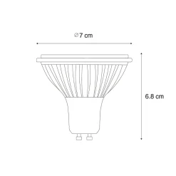 Ampoule LED GU10 dimmable 70 mm 6,5 W 600 LM 4000 K