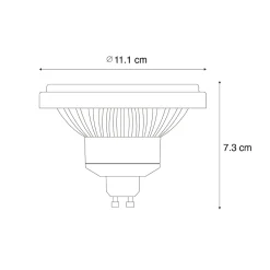 Ampoule LED GU10 dimmable 111mm 10.5W 770LM 4000K