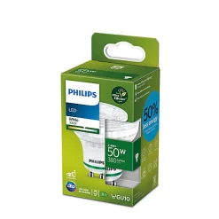 Ampoule LED GU10 380lm blanc 2,4/50W Ø6cm Eco Philips l.5 x H.5,4 cm