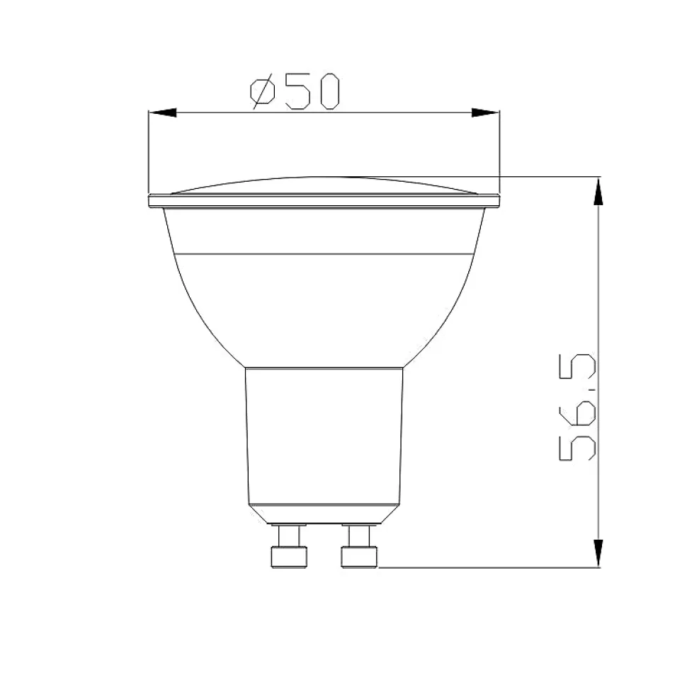 Ampoule LED GU10 4.5W - Blanc Froid 6000K - 8000K - SILAMP