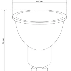 Ampoule LED GU10 10W 4000K blanc neutre 1000 lm 120 degrés EDO777494 FARI EDO
