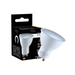 Ampoule LED GU10 5,5W 3000K blanc chaud 500 lm 120 degrés EDO777461 FARI EDO