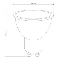 Ampoule LED GU10 3,5W 4000K blanc neutre 300 lm 120 degrés EDO777458 FARI EDO