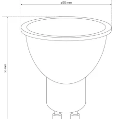 Ampoule LED GU10 5,5W 3000K blanc chaud (WW) 500 lm angle 120 FARI EDO