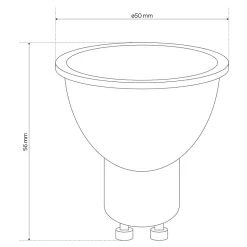 Ampoule LED GU10 5,5W 6500K blanc froid 500 lm 120 degrés EDO777437 FARI EDO