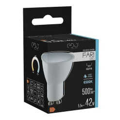 Ampoule LED GU10 5,5W 6500K blanc froid 500 lm 120 degrés EDO777437 FARI EDO