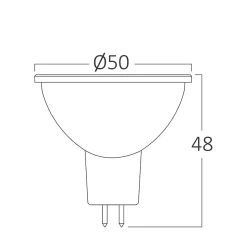 Ampoule LED GU5.3 4,5W 4000K 12VDC