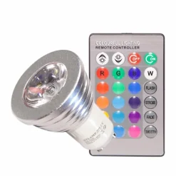 Ampoule LED GU10 3W RGB 220V M1 80 - SILUMEN - Multicolore - Réflecteur - Spot