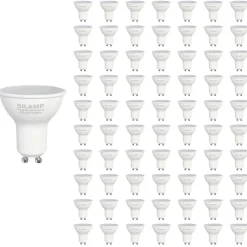 Ampoule LED GU10 8W 220V (Pack de 100) - Blanc Chaud 2300K - 3500K - SILAMP