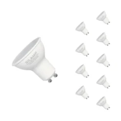 Ampoule LED GU10 6W 220V SMD2835 PAR16 10LED 100 degrés (Pack de 10) - Blanc Neutre 4000K - 5500K - SILAMP