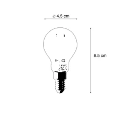 Ampoule LED intelligente E14 P45 dorée 4,9W 470lm 1800-4000K