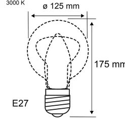 Ampoule LED lampion blanc E27 400lm blanc chaud 4.3W Paulmann