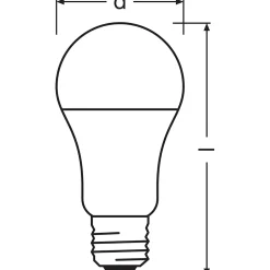 Ampoule LED Ledvance/Osram "Classique" E27 10W 1055Lm 2700K 200 IP20