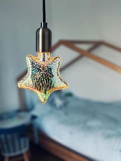 Ampoule LED linéaire E27 20lm 4W blanc chaud ⌀14cm argent