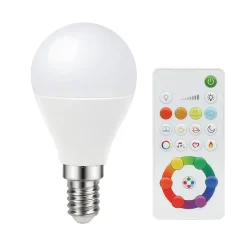 Ampoule LED mini globe E14 470lm 5.3W = 40W Ø4.5cm Diall RVB et blanc chaud aux nuance blanc froid