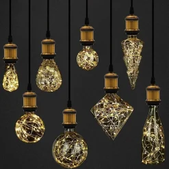 Ampoule LED NETTLIFE Ampoule LED vintage E27 Fireworks 3W diamant blanc chaud