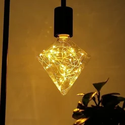 Ampoule LED NETTLIFE Ampoule LED vintage E27 Fireworks 3W diamant blanc chaud