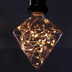 Ampoule LED NETTLIFE Ampoule LED vintage E27 Fireworks 3W diamant blanc chaud