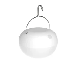 Ampoule LED portative flottante rechargeable RGB Coco blanc Ø8cm IP68 9W 900lm Newgarden