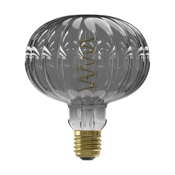 Ampoule LED Pulse Metz gris fumé dimmable E27 ⌀12,5cm 40lm 4W blanc chaud Calex