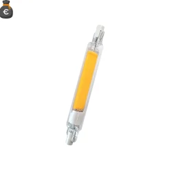 Ampoule LED R7s 118mm 8W 1000lm en verre d.16mm 3000k